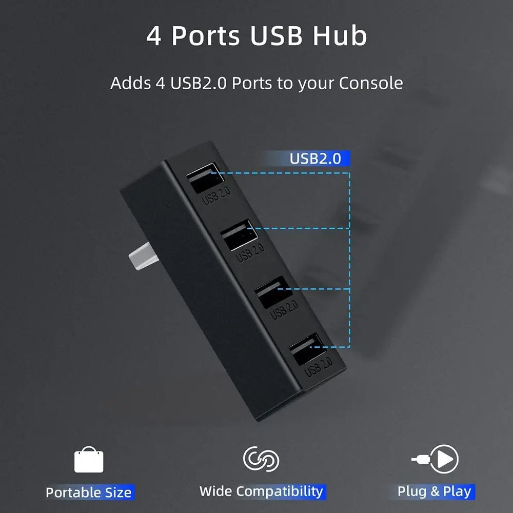 High-Speed USB 4-Port Hub for Xbox Series X|S – USB Converter & Expander Adapter