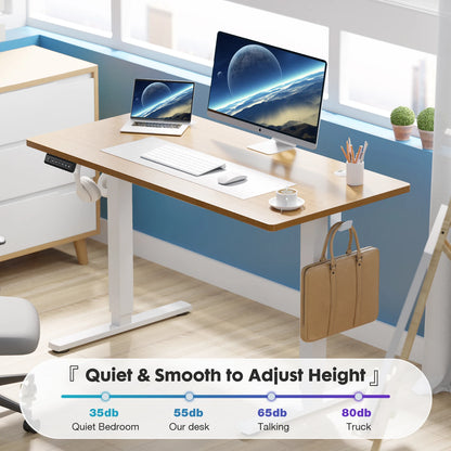 JHK Electric Standing Desk 40x24 – Height Adjustable Sit Stand Computer Desk Ergonomic Workstation