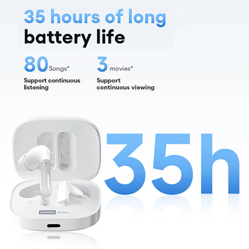 Lenovo LE209 Wireless Earbuds | ANC Bluetooth Headphones 30H
