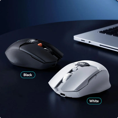 Wireless Bluetooth Mouse with Digital Battery Display – Silent Ergonomic Mouse | 2.4G & Bluetooth 5.0