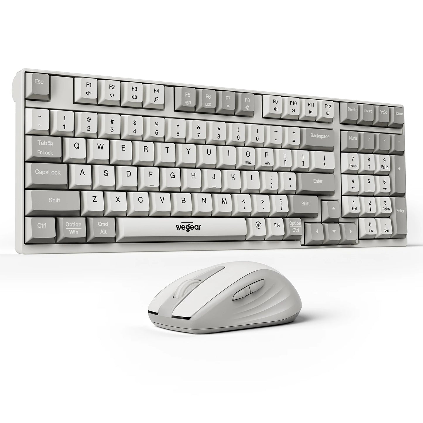 Wegear KM3 Wireless Keyboard Mouse Combo – 98 Keys Full Size 2.4GHz Wireless Keyboard & Mouse for PC, Laptop, Desktop & Mac