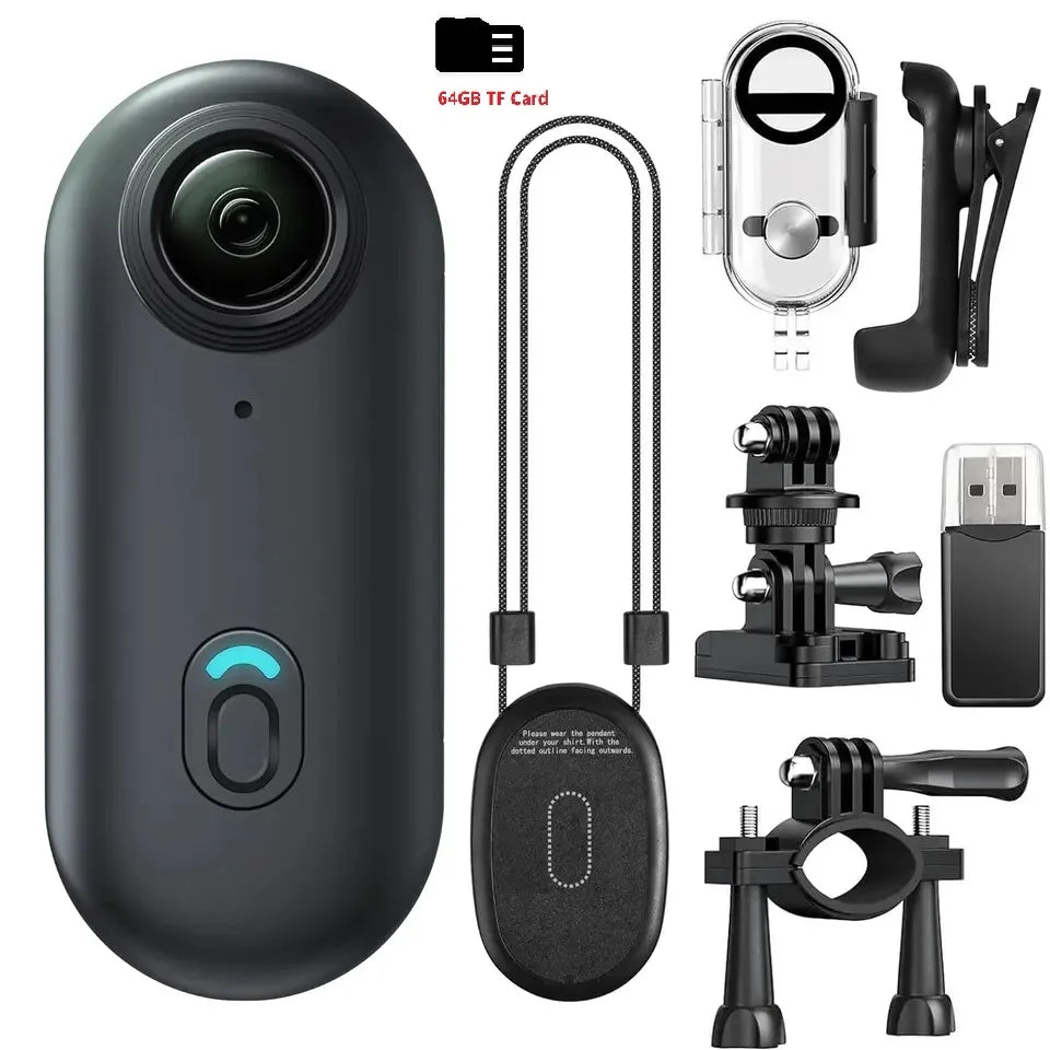 4K Mini Body Camera 64GB Wearable Action Cam – Waterproof Thumb Camcorder with Audio & Video Recording