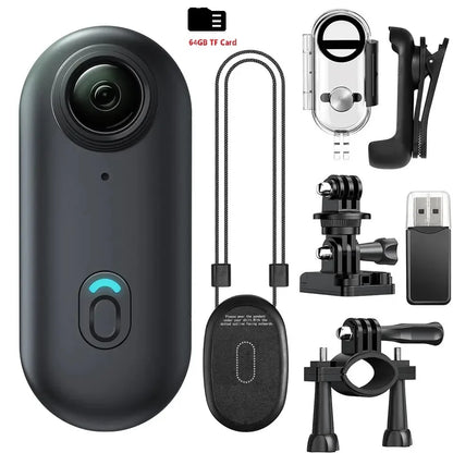 4K Mini Body Camera 64GB Wearable Action Cam – Waterproof Thumb Camcorder with Audio & Video Recording