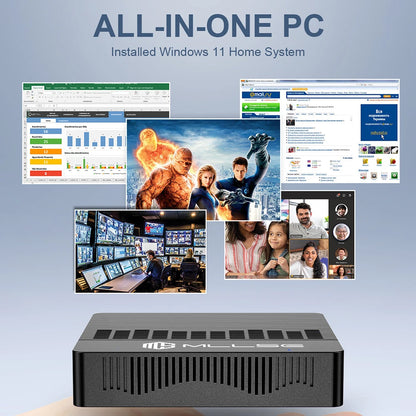 MLLSE M2 Air Mini PC Intel N4000 / J3710 – 6GB RAM 128GB Mini Desktop Computer with Dual-Band WiFi & Bluetooth