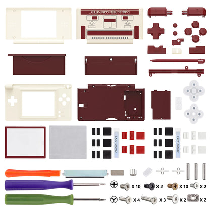 eXtremeRate Nintendo DS Lite Full Housing Shell – Replacement Case Cover with Buttons & Screen Lens for NDSL
