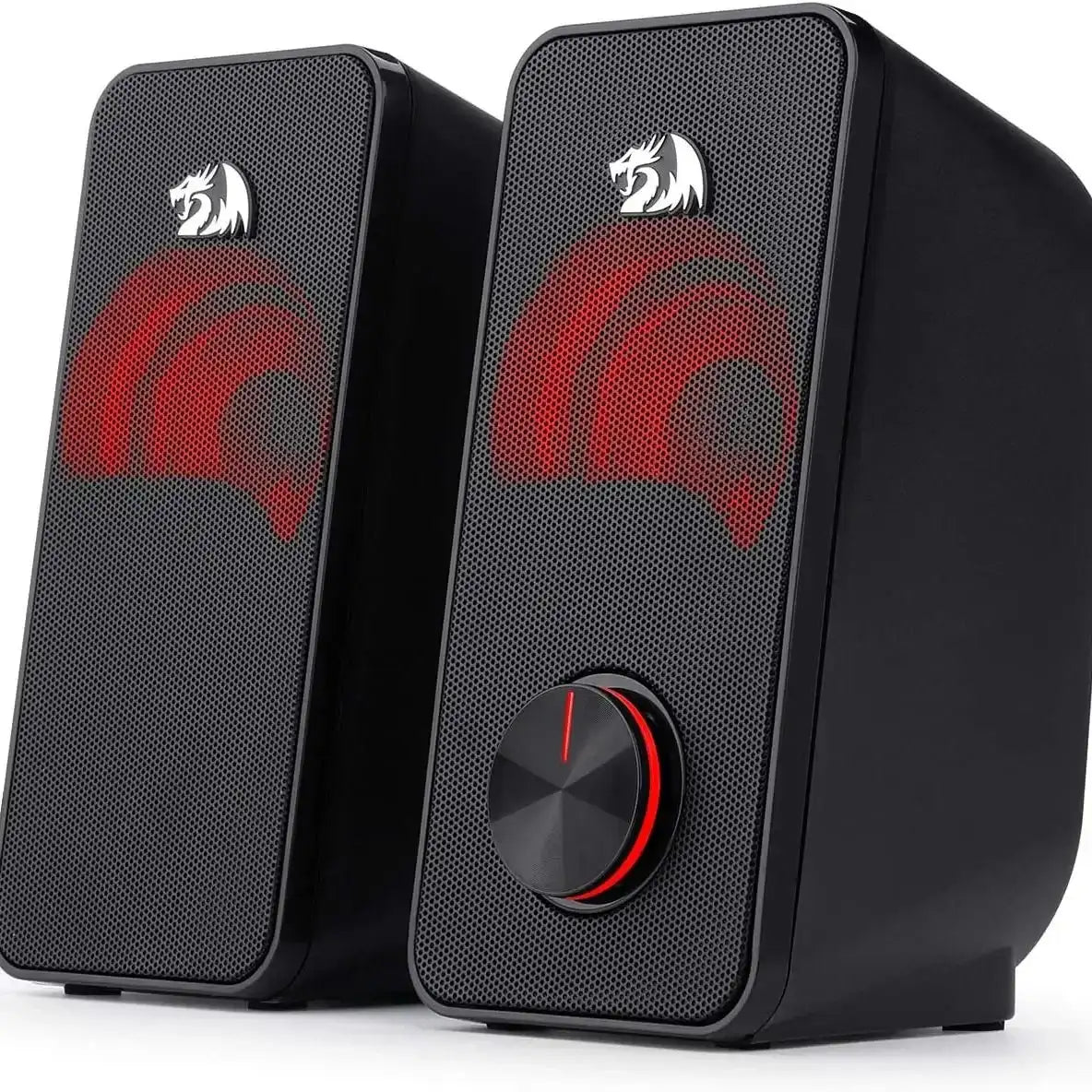 Redragon GS500 Stentor USB PC Gaming Speakers – 2.0 Channel Stereo Desktop Speakers with Backlight - TechTastic Treasures