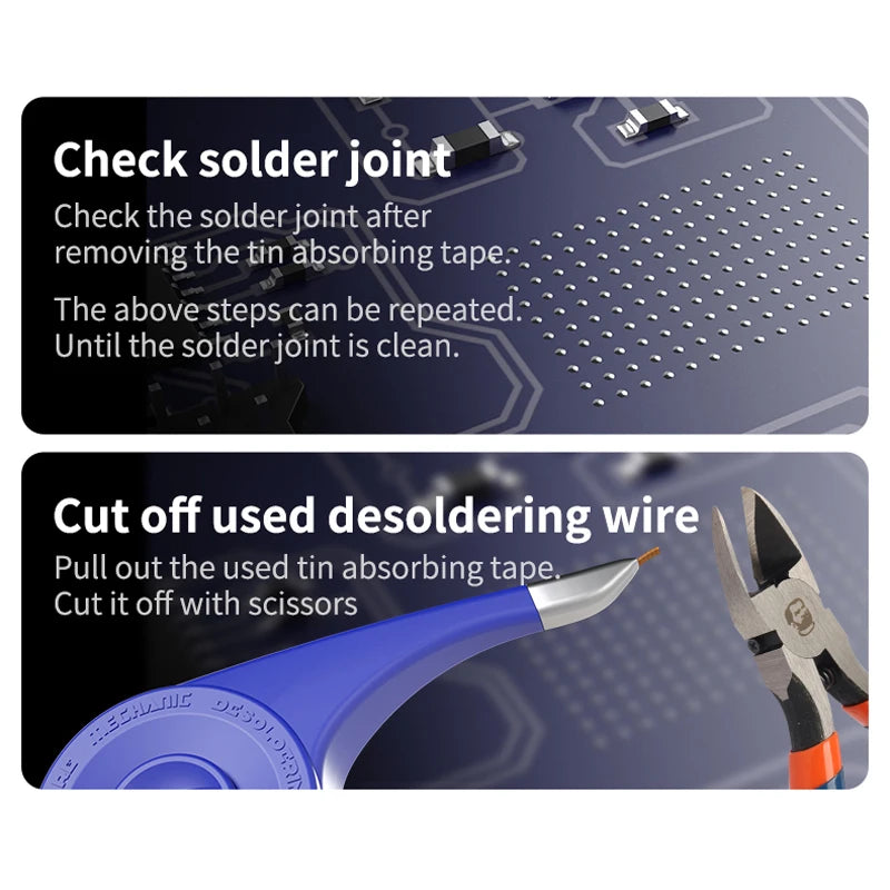 MECHANIC SR20 Desoldering Braid | Solder Wick Tin Remover 1.0–3.5mm
