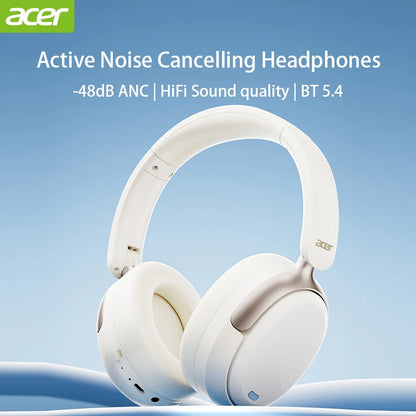 Acer OHR516 ANC Bluetooth 5.4 Headphones – 48dB Noise Cancelling, LDAC Hi-Res Audio, 40mm Driver, 100H Playtime