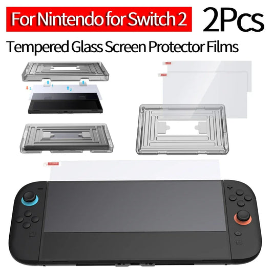 2-Pack Tempered Glass Screen Protector for Nintendo Switch 2 – Anti-Scratch, High-Definition Film - TechTastic Treasures