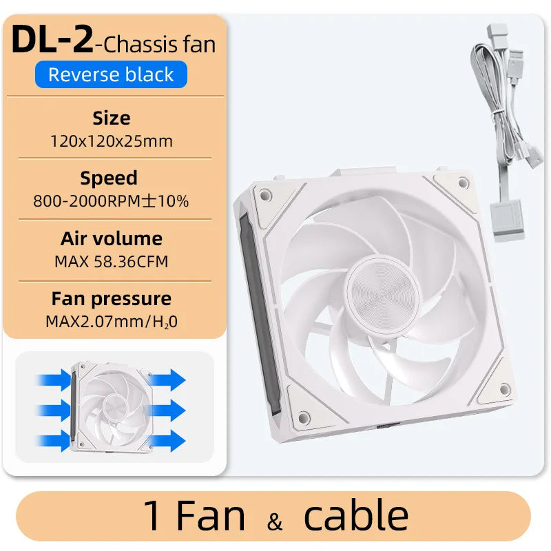 Coolcirc DL-2 Modular Wireless Splicing 120mm ARGB Fan – Infinite Mirror Lighting | Premium PC Case Cooling