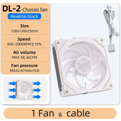 Coolcirc DL-2 Modular Wireless Splicing 120mm ARGB Fan – Infinite Mirror Lighting | Premium PC Case Cooling