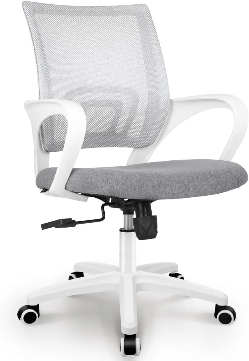 Black Mesh Gaming Office Chair – Mid Back Ergonomic Task Chair with Lumbar Support & Adjustable Height