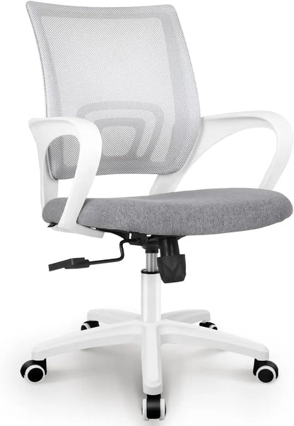 Black Mesh Gaming Office Chair – Mid Back Ergonomic Task Chair with Lumbar Support & Adjustable Height
