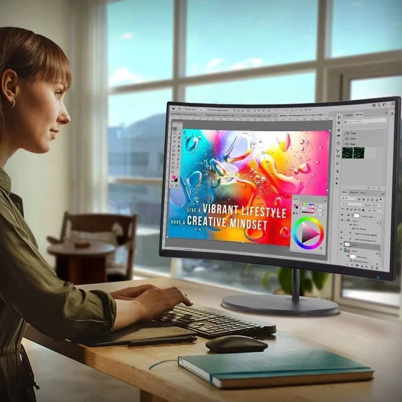 Curved 27” FHD LED Monitor – 1080p, 75Hz, Built-In Speakers, Edge-Less Design (C275W-1920RN)