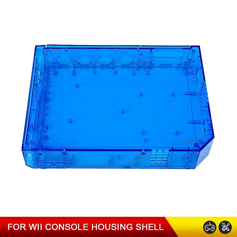 Transparent Replacement Housing Shell for Nintendo Wii – Full Case w/ Buttons