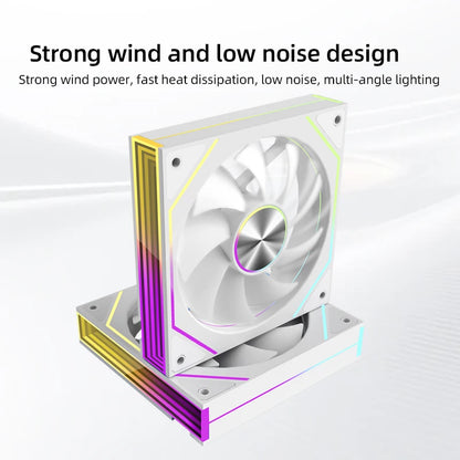 METALFISH PRISM 8 PRO 120mm ARGB Case Fan – Quiet 1200RPM Cooling | 5V 3-Pin Sync