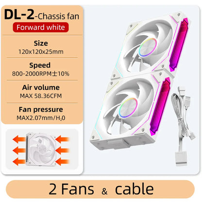 Coolcirc DL-2 Modular Wireless Splicing 120mm ARGB Fan – Infinite Mirror Lighting | Premium PC Case Cooling