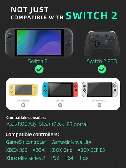 DATA FROG Thumb Grip Caps for Switch 2 | Anti-Slip Silicone Covers