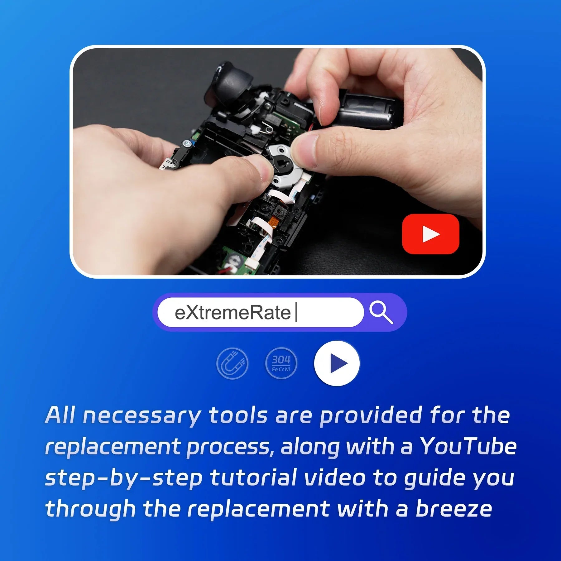 eXtremeRate Back Paddle Replacement Magnetic Module Kit – PS5 Edge Controller Repair Parts (Without Back Paddle) - TechTastic Treasures