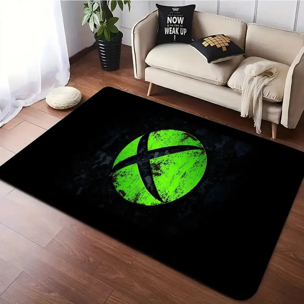 Xbox Gaming Area Rug | Large Non-Slip Washable Carpet for Gaming Room