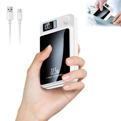 Magnetic Wireless Power Bank 10000mAh – 22.5W Fast Charging MagSafe Compatible Battery Pack with LED Display