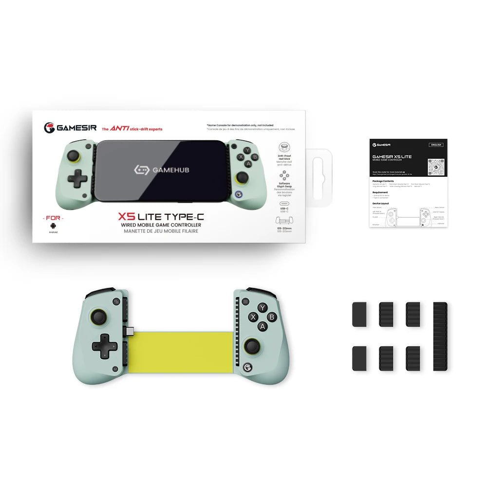 GameSir X5 Lite Mobile Gaming Controller – Hall Effect No Drift Controller for Android & iPhone15 and up USB-C