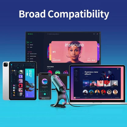USB Condenser Desktop Microphone – Professional Conference Mic for PC, Gaming, Streaming & Recording