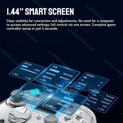 Lenovo X01 1.44" Smart Screen Wireless Controller – 3 Modes | Multi-Platform | Programmable Back-Button Gamepad - TechTastic Treasures