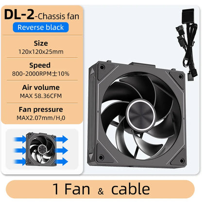 Coolcirc DL-2 Modular Wireless Splicing 120mm ARGB Fan – Infinite Mirror Lighting | Premium PC Case Cooling