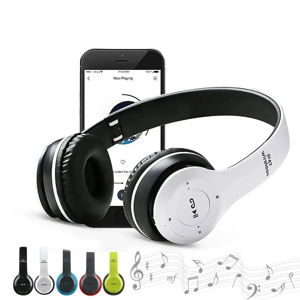P47 Wireless Bluetooth 5.0 Headphones | Foldable HiFi Bass
