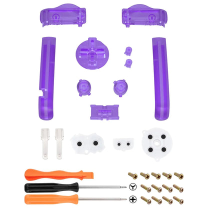 eXtremeRate Full Set Replacement Buttons for Game Boy Advance – Transparent Series - TechTastic Treasures