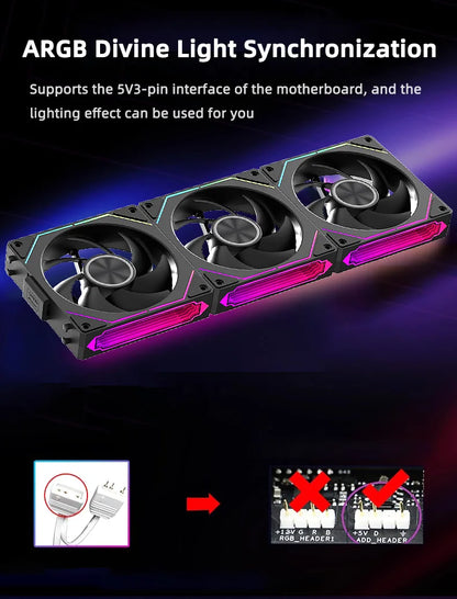 Coolcirc DL-2 Modular Wireless Splicing 120mm ARGB Fan – Infinite Mirror Lighting | Premium PC Case Cooling