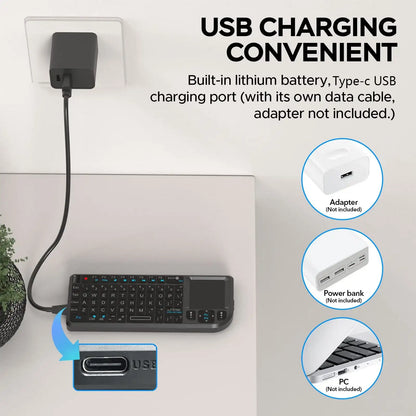 MRSVI A8 Mini Wireless Keyboard with Touchpad – 2.4G Backlit Air Mouse for Android TV & PC