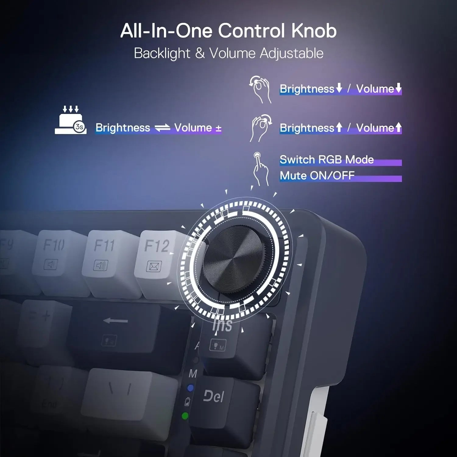 Redragon K673 PRO 75% Wireless RGB Gaming Keyboard – 3-Mode Hot-Swap Mechanical Keyboard (Red Switches) - TechTastic Treasures