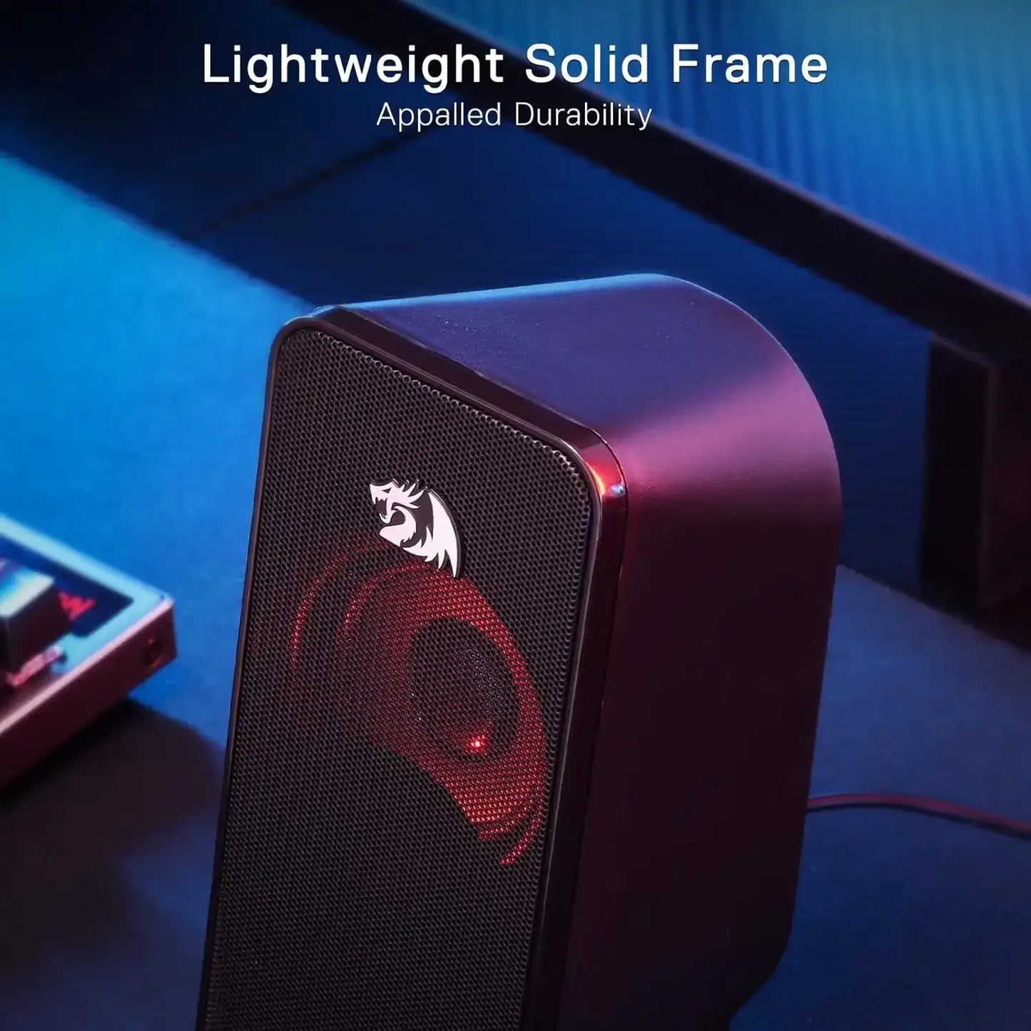 Redragon GS500 Stentor USB PC Gaming Speakers – 2.0 Channel Stereo Desktop Speakers with Backlight - TechTastic Treasures