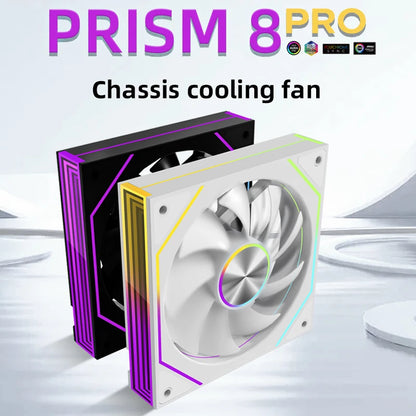 METALFISH PRISM 8 PRO 120mm ARGB Case Fan – Quiet 1200RPM Cooling | 5V 3-Pin Sync