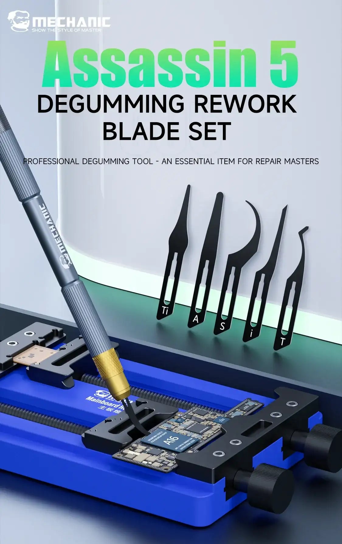 MECHANIC Assassin 5 Degumming Blade Set | IC CPU Phone Repair Tools