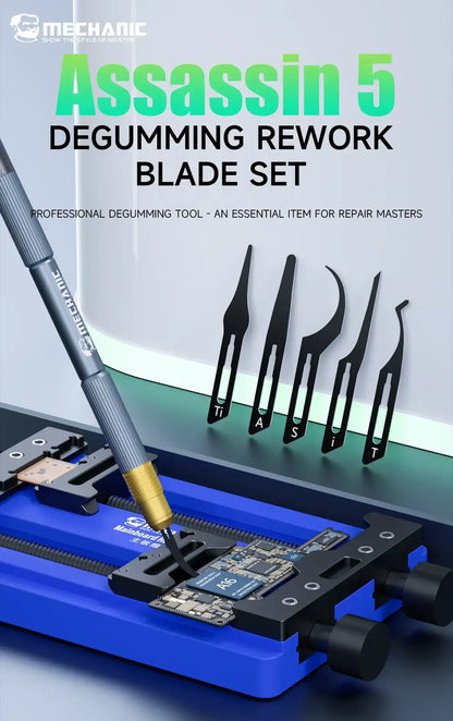MECHANIC Assassin 5 Degumming Blade Set | IC CPU Phone Repair Tools