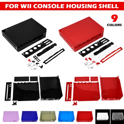 Transparent Replacement Housing Shell for Nintendo Wii – Full Case w/ Buttons