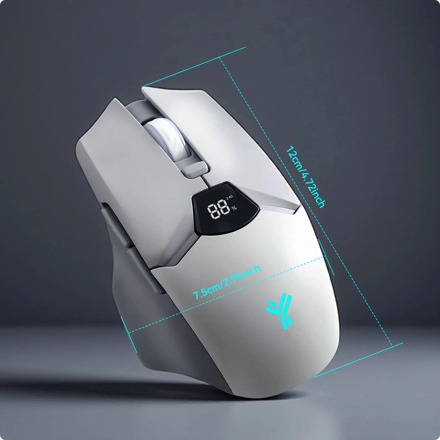 Wireless Bluetooth Mouse with Digital Battery Display – Silent Ergonomic Mouse | 2.4G & Bluetooth 5.0