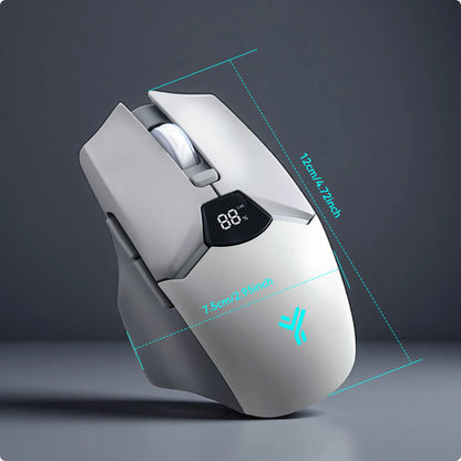 Wireless Bluetooth Mouse with Digital Battery Display – Silent Ergonomic Mouse | 2.4G & Bluetooth 5.0