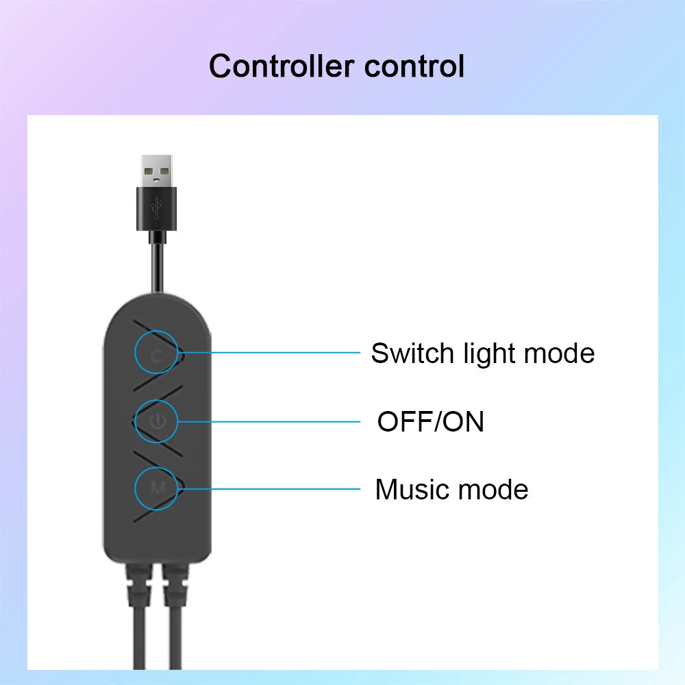 Wiscolor RGB LED Atmosphere Lights – WiFi Bluetooth Smart Gaming Lights with App Control & Music Sync