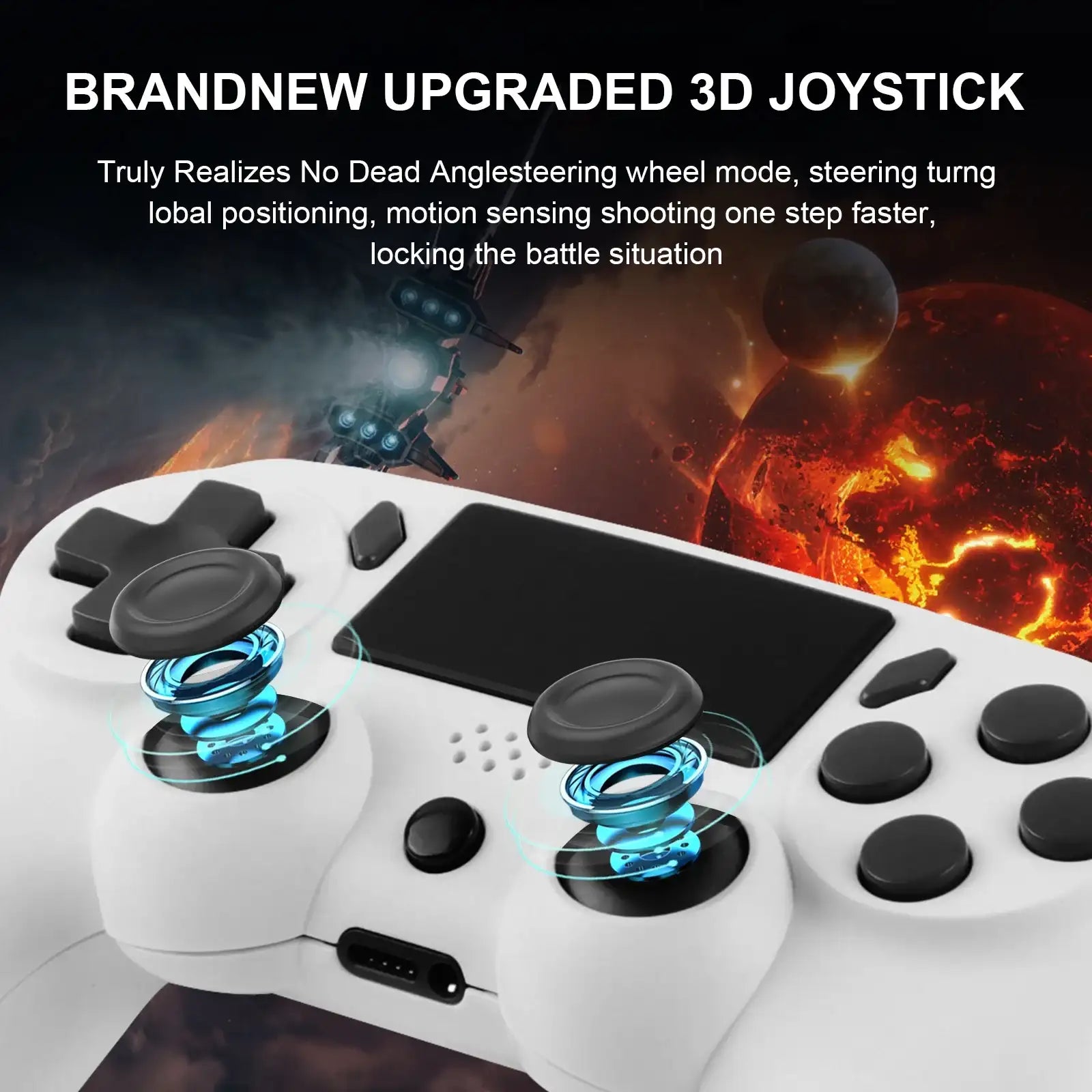 GAMINJA Wireless Gamepad with 6-Axis Gyroscope – Touchpad & Dual Vibration