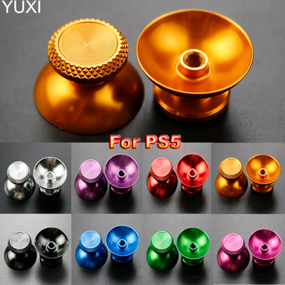 YUXI Metal Analog Joystick Thumb Stick Grip Caps for PS5 Controller (2PCS)