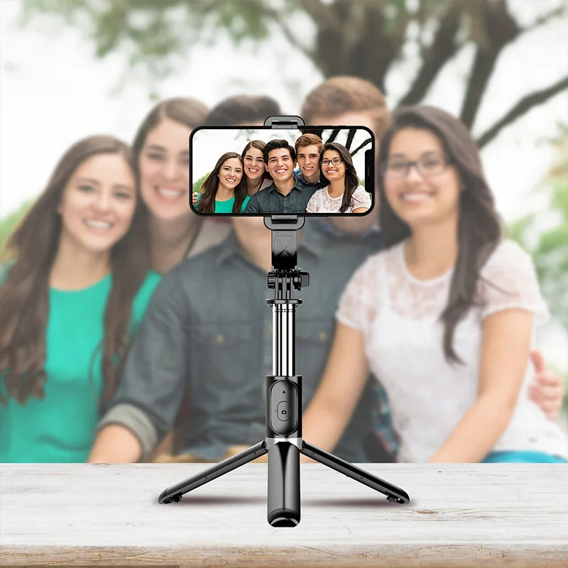 40 Inch Selfie Stick Tripod with Remote – Retractable Floor Stand 360° Rotation for Live Streaming & Video