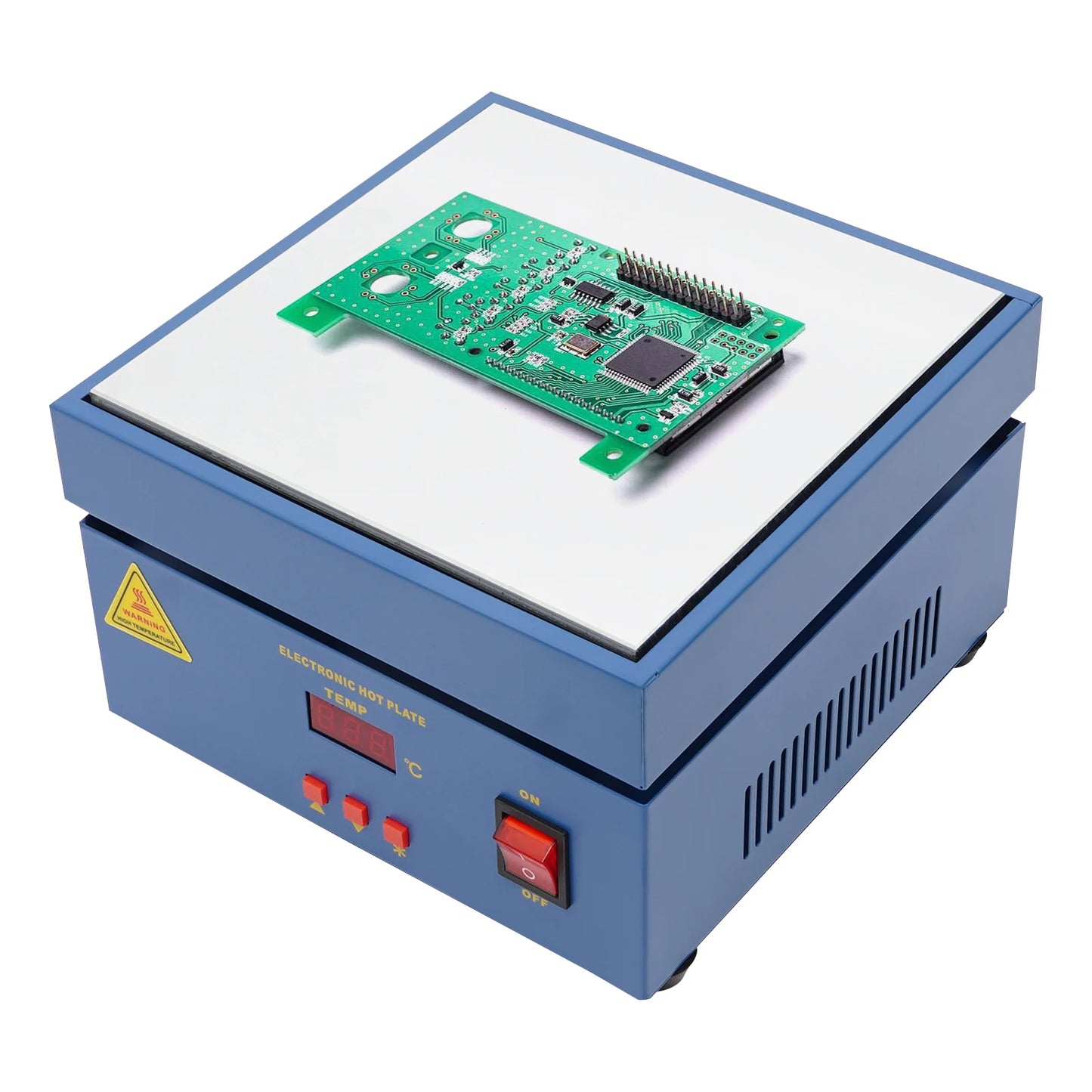 800W Soldering Hot Plate 20x20cm – LCD PCB Preheat Station for BGA SMD Rework & Electronics Repair