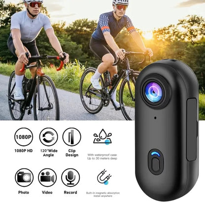 4K Mini Body Camera 64GB Wearable Action Cam – Waterproof Thumb Camcorder with Audio & Video Recording