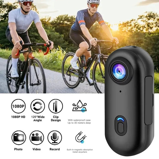 4K Mini Body Camera 64GB Wearable Action Cam – Waterproof Thumb Camcorder with Audio & Video Recording