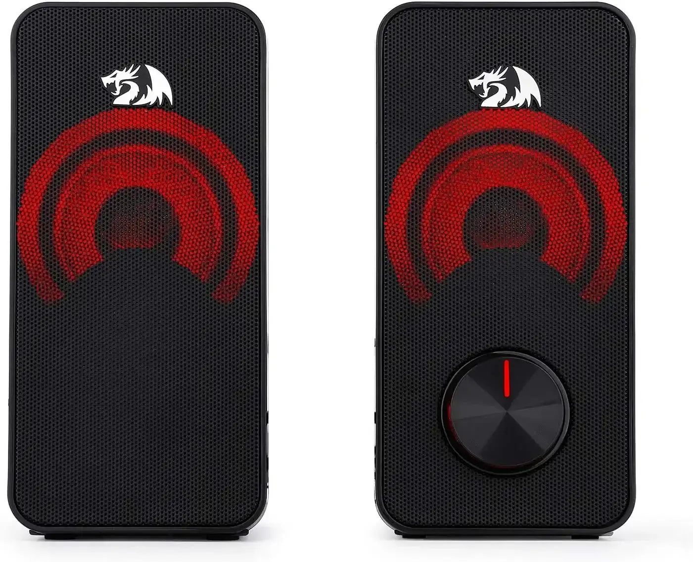 Redragon GS500 Stentor USB PC Gaming Speakers – 2.0 Channel Stereo Desktop Speakers with Backlight - TechTastic Treasures