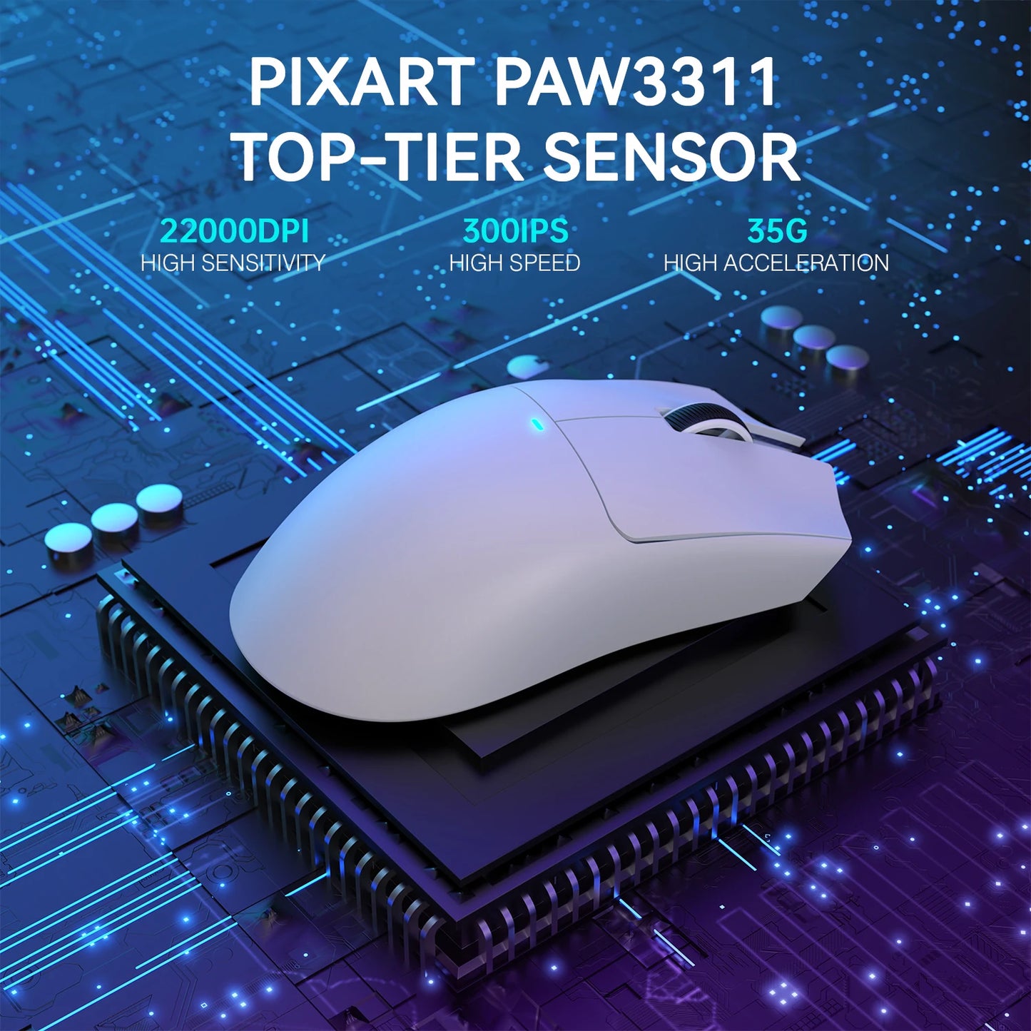 ATTACK SHARK X11 Wireless Gaming Mouse – 22K DPI PAW3311 Sensor RGB Lightweight Rechargeable Mouse